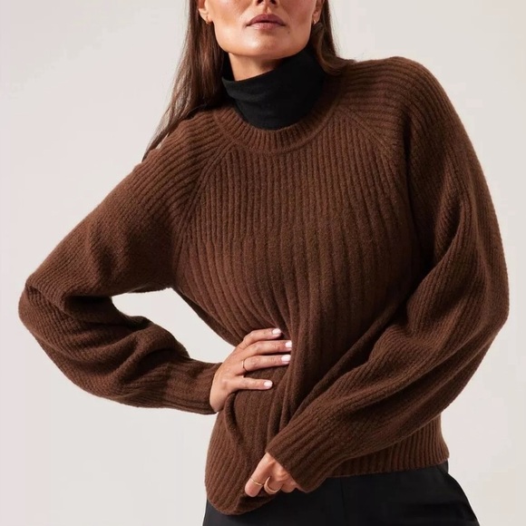 Athleta Layover Crew Neck Merino Wool Blend Sweater - Picture 1 of 8